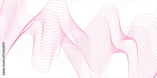 Abstract Minimal Geometric background with triangular bright light with soft shadows as pattern.Beautiful waving line in white background color. Horizontal banner template. Abstract smoke template.