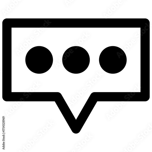 Feedback. Outlined stroke vector icon with black-filled details.