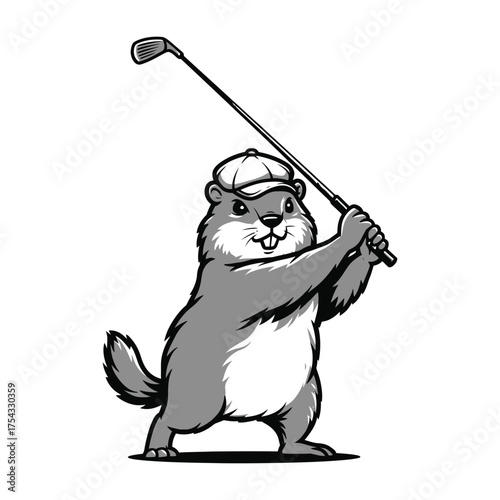 golf player cartoon
