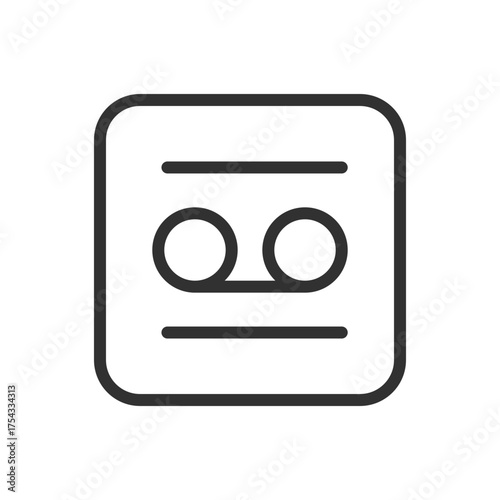 Voicemail Icon – Modern, Simple Flat Vector Illustration for Website or Mobile App