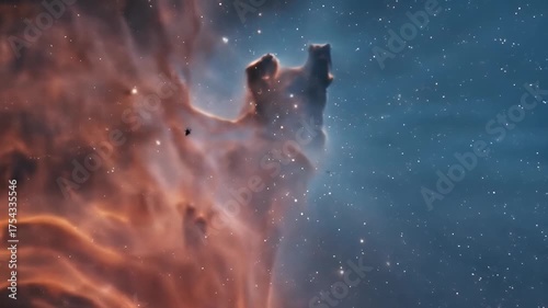Pillars of Creation Nebula Realistic Space Background