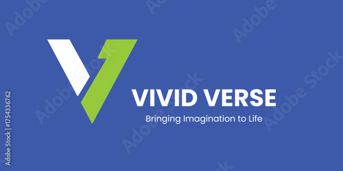 Vivid verse logo on a blue background