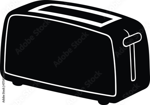 Retro toaster silhouette vector