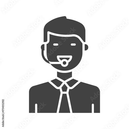 Commentator icon vector image. Suitable for mobile apps, web apps and print media.