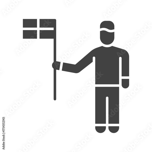 Linesman icon vector image. Suitable for mobile apps, web apps and print media.