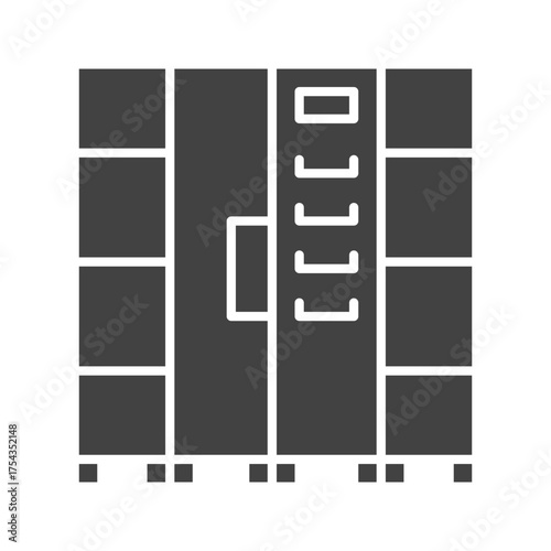 Lockers icon vector image. Suitable for mobile apps, web apps and print media.
