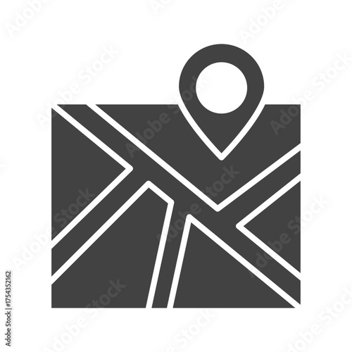 Map icon vector image. Suitable for mobile apps, web apps and print media.
