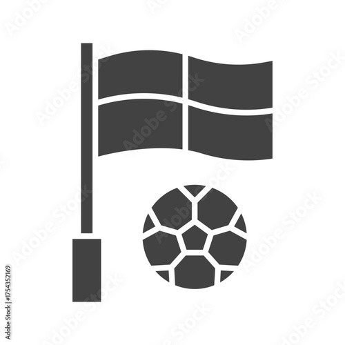 Offside Flag icon vector image. Suitable for mobile apps, web apps and print media.