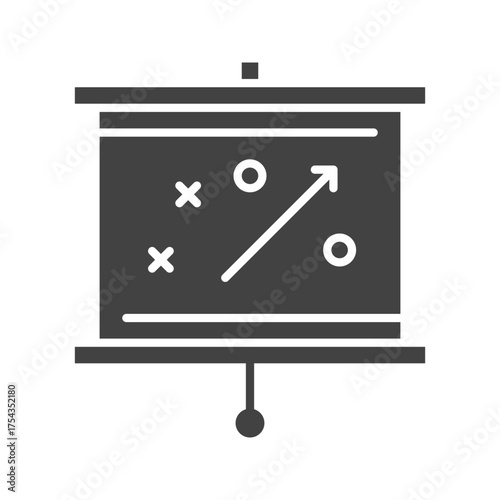 Presentation icon vector image. Suitable for mobile apps, web apps and print media.