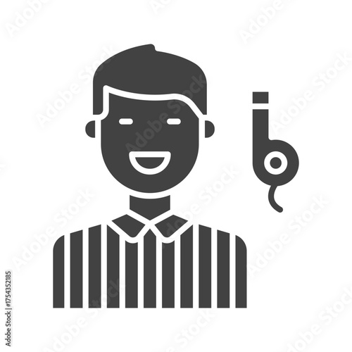 Referee icon vector image. Suitable for mobile apps, web apps and print media.