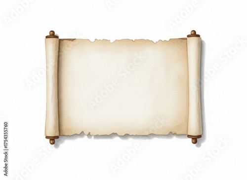 Hidden Scroll Secret Scroll isolated watercolor vector illustration svg
