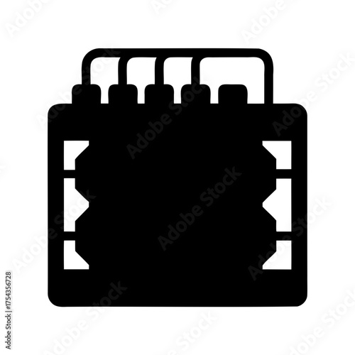 black silhouette of a crypto-mining-rig