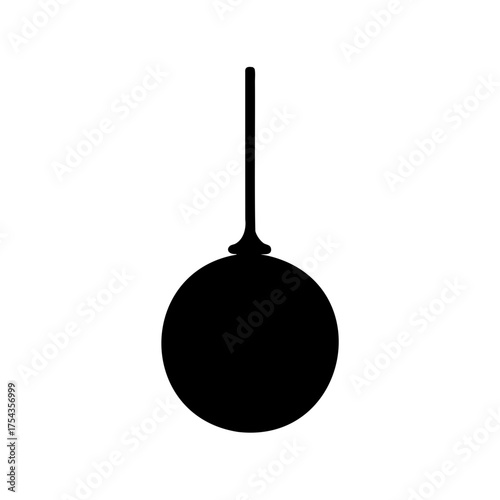 Simple black silhouette of a vintage enema bulb syringe tool