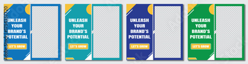 Modern Instagram Story Template, Digital Marketing Banner, Business Growth