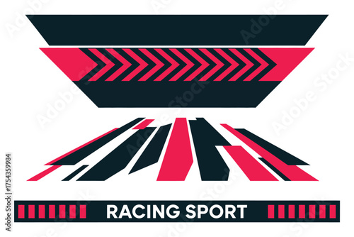 Modern Car Racing Stripes Vector Set – Sporty Vehicle Decal, Custom Vinyl Graphics, Auto Body Wrap, Racing Line Design for Tuning and Modification Projects