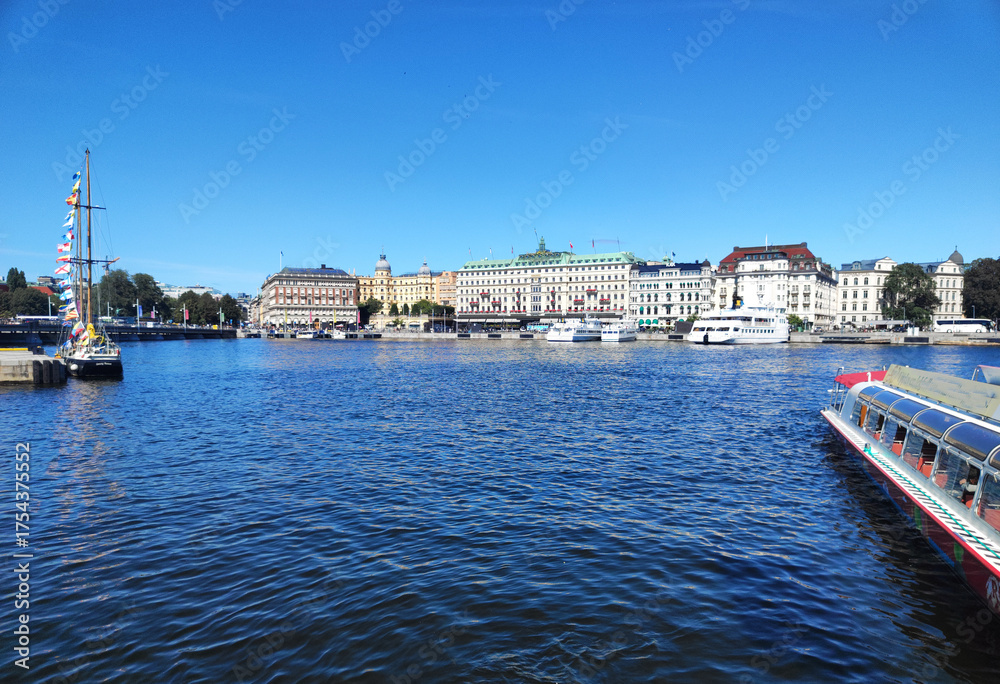 Fototapeta premium Stockholm Sweden seen from the sea
