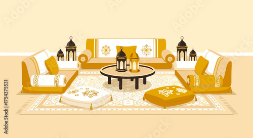 Moroccan Living Room Decor | Traditional Arabian Seating