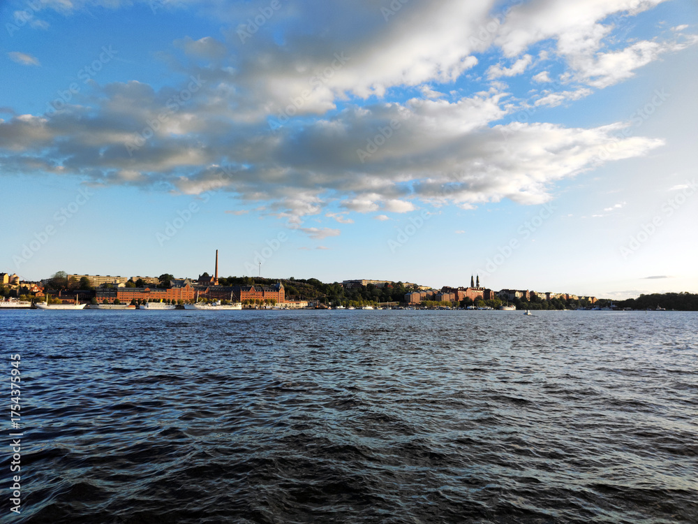 Naklejka premium Stockholm Sweden seen from the sea