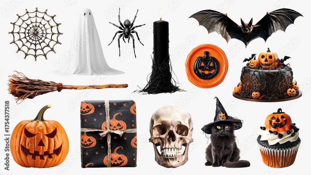 Obraz premium Halloween design element set