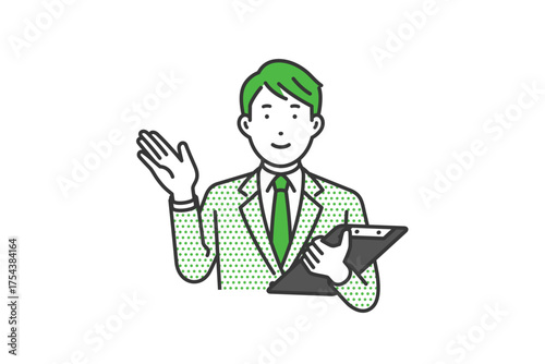 案内,スーツ男性2