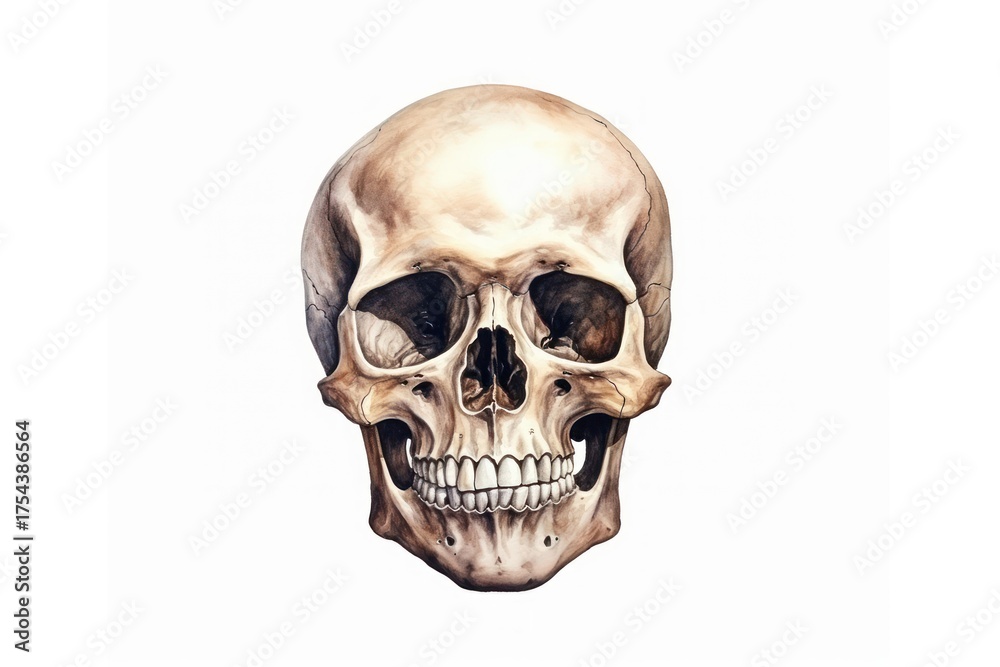 Fototapeta premium White background anthropology anatomy spooky.