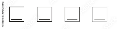 Window Minimize icon set in line style. symbol in outline style