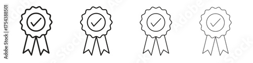 Warranty icon set in line style. symbol in outline style