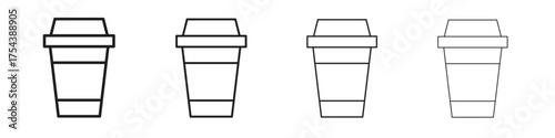 Togo Cup icon set in line style. symbol in outline style