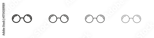 Sunglasses icon set in line style. symbol in outline style
