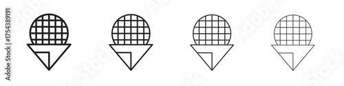 Stroopwafel icon set in line style. symbol in outline style