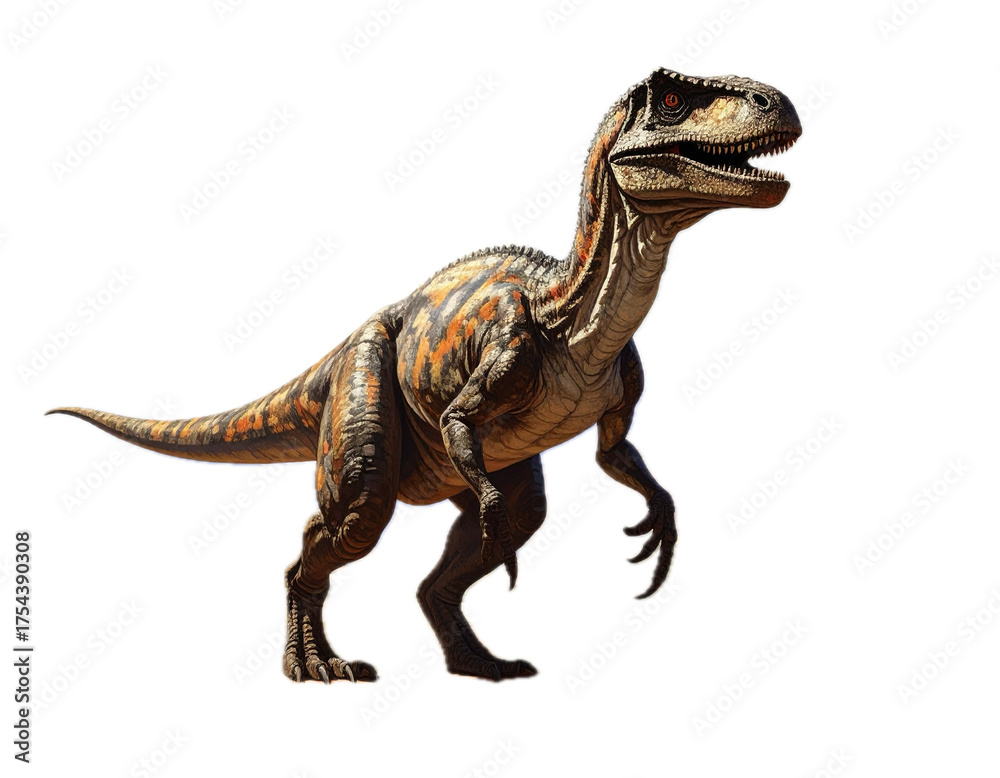 Obraz premium Isolated Velociraptor Dinosaur