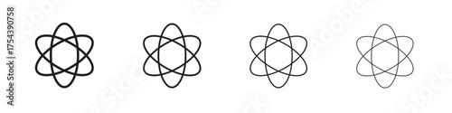 React icon set in line style. symbol in outline style