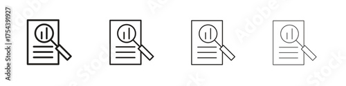 Overview icon set in line style. symbol in outline style