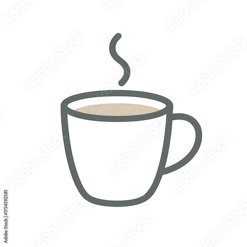 Steaming Mug: Simple and modern image of a hot drink in a mug, capturing the essence of warmth and comfort.