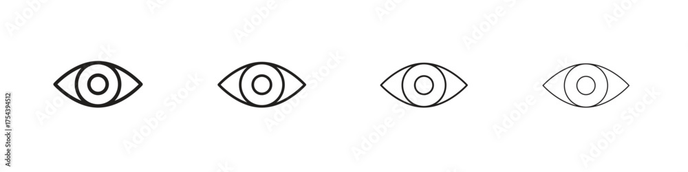 Obraz premium Eyes icon set in line style. symbol in outline style