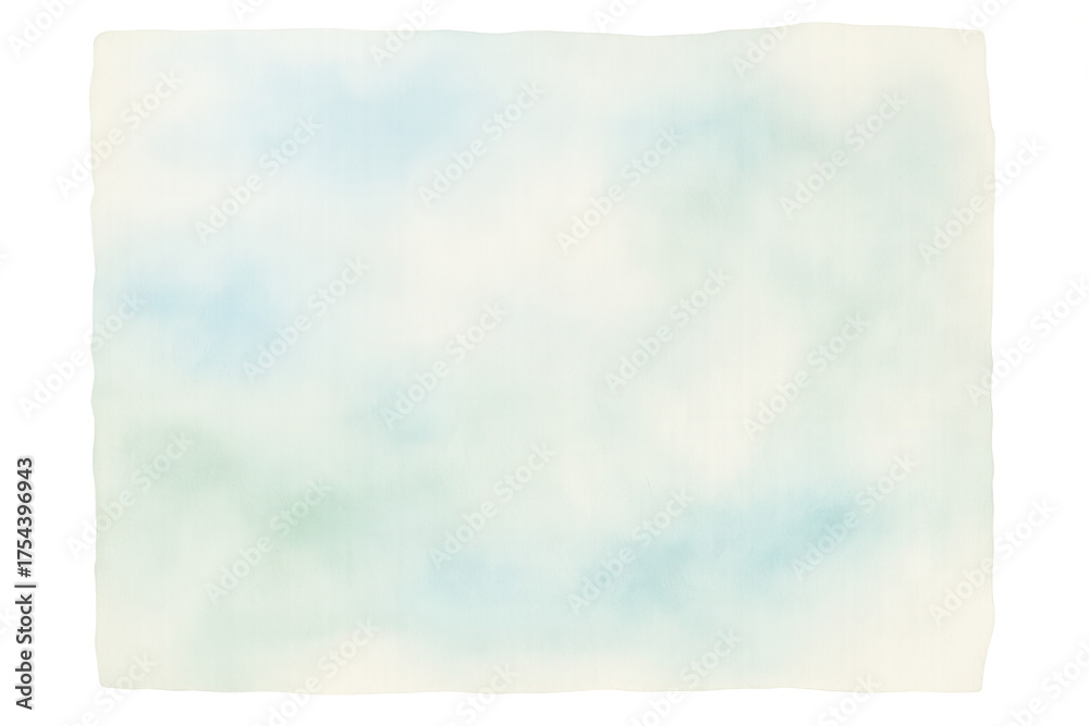 Obraz premium Watercolor texture paper background with torn edge, abstract pastel wash design for creativity and art concept