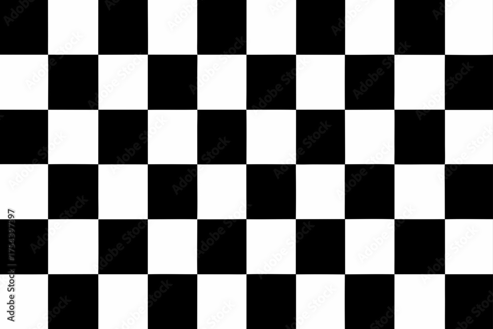 Fototapeta premium Black and white checkered pattern simple background