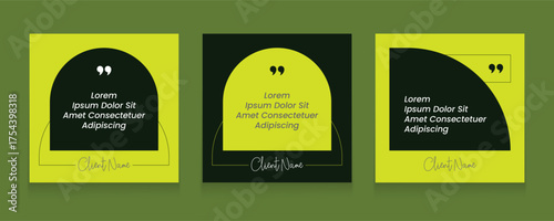 Quote frames blank templates set. Set of speech bubble quotes template. Textbox isolated on a color background. Testimonials text in brackets, citation empty quote bubbles