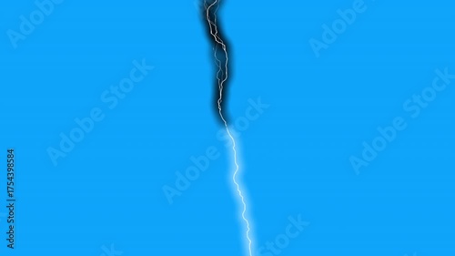  electric lightning animation  storm with glowing flashes abstract thunder energy animation with  sky blue background design in animated HD  video 