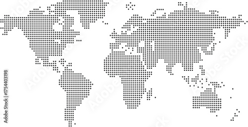 Stars Dotted World Map Representation