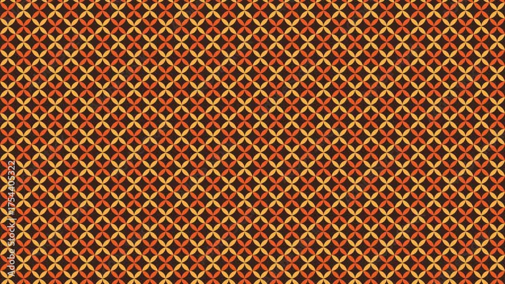 Orange and yellow geometric pattern on dark background Keywords: geometric, pattern, shapes