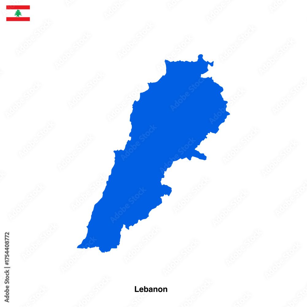 Fototapeta premium Lebanon country map isolated on transparent background