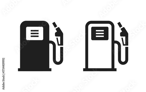 Minimalist fuel pump icons vector illustration scalable eps graphics for graphic design and web applications silhouette vector illustration white background