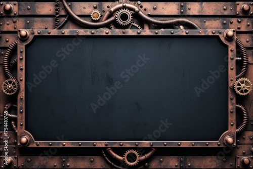 Blank signboard made of met...