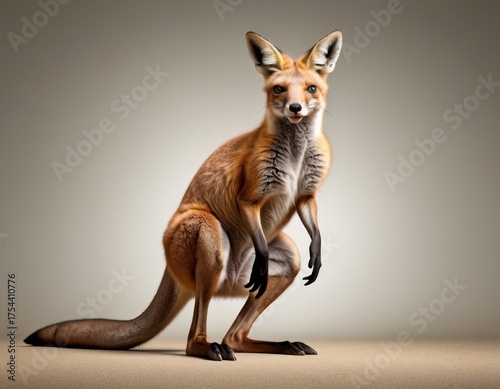 Hybrid animal between fox a...