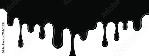 Abstract dripping black ink splatter vector illustration for design projects scalable eps silhouette vector illustration white background
