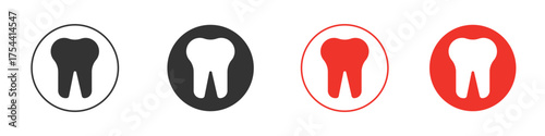 Teeth icon silhouette. editable vector template