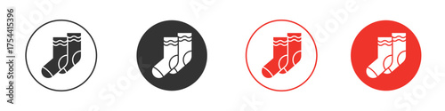 Socks icon silhouette. editable vector template