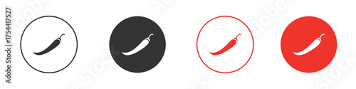 Pepper icon silhouette. editable vector template
