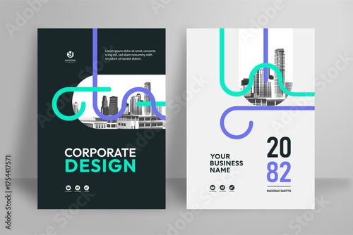 2026 Desk Calendar Template – Purple Geometric Corporate Layout